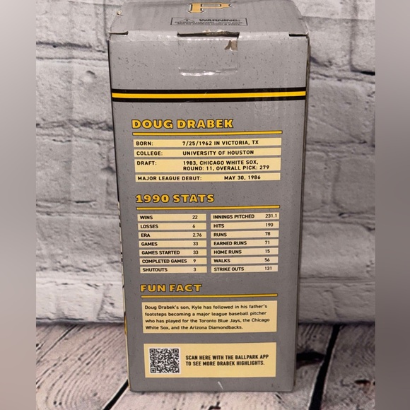 2022 Doug Drabek Bobblehead 9/24 SGA Pittsburgh Pirates Giveaway 1990 Cy Young - Picture 4 of 6